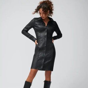 WHBM CONVERTIBLE Dress LAST ONE! Jacket Coat Shacket Long Sleeve Coated Denim